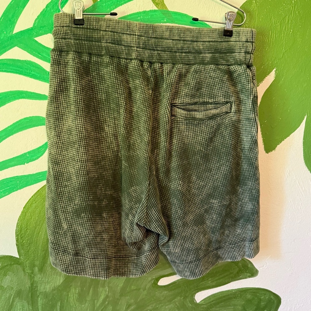 Cotton Citizen Olive Green Waffle Drawstring Shorts - Picture 3 of 5